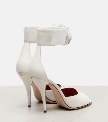 Drip Rose embellished leather sandals | Valentino Garavani