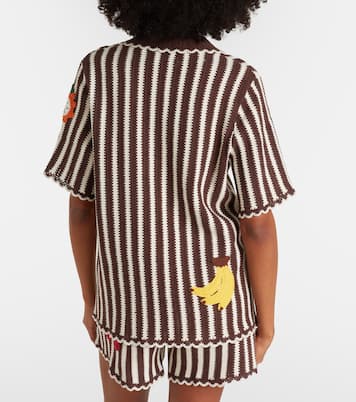 Sundae crochet cotton bowling shirt | Alémais