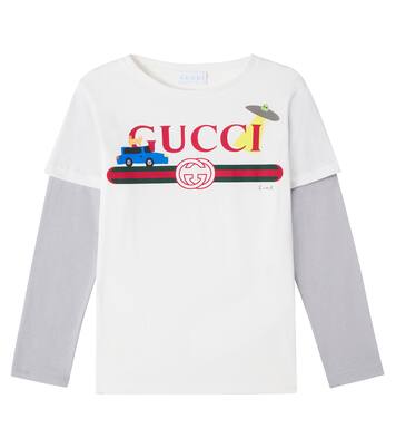 X Euan Roberts Longsleeve aus Baumwoll-Jersey | Gucci Kids