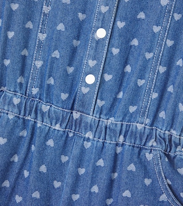 Printed denim playsuit | Zimmermann Kids