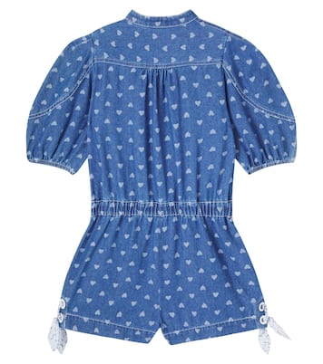 Printed denim playsuit | Zimmermann Kids