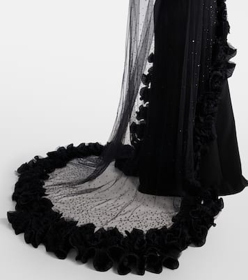 Ruffled caped gown | Jenny Packham