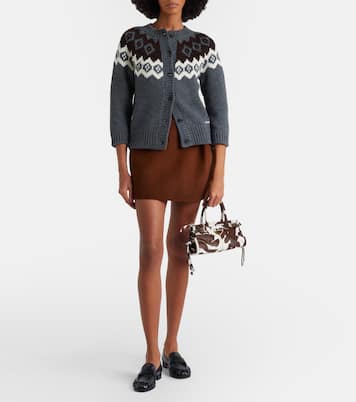 Mini-jupe en daim | Prada