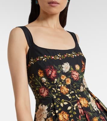 Alcaparra floral cotton midi dress | Agua by Agua Bendita