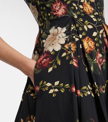 Alcaparra floral cotton midi dress | Agua by Agua Bendita