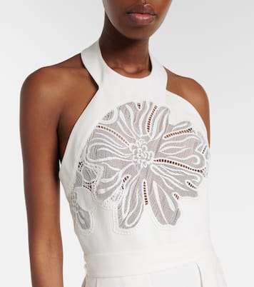 Embroidered halterneck cocktail dress | Elie Saab