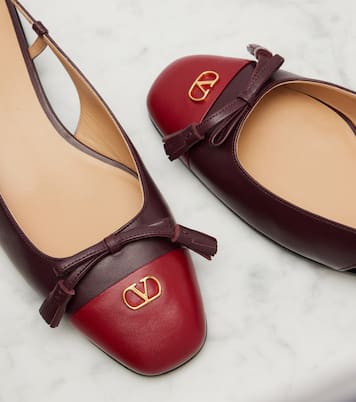 Slingback-Ballerinas Valet Du Roi aus Leder | Valentino Garavani