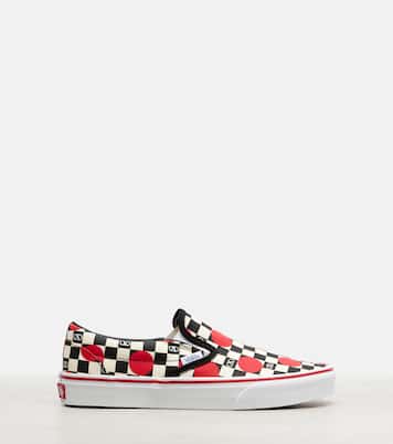 x Vans VLogo checked canvas slip-on sneakers | Valentino Garavani