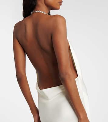 Robe aus Satin mit Kristallen | Stella McCartney