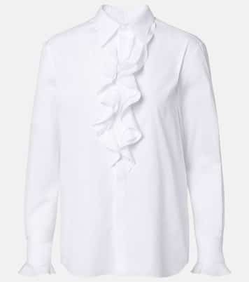 Ruffled cotton poplin shirt | Ralph Lauren Collection