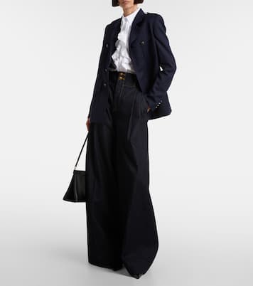 Ruffled cotton poplin shirt | Ralph Lauren Collection