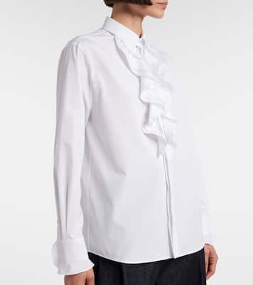 Ruffled cotton poplin shirt | Ralph Lauren Collection