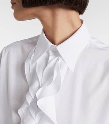 Ruffled cotton poplin shirt | Ralph Lauren Collection