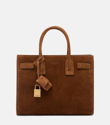 Sac De Jour Mini suede top-handle bag | Saint Laurent