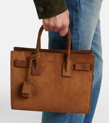Sac De Jour Mini suede top-handle bag | Saint Laurent
