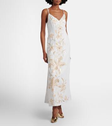 Ivory Garden embellished caped gown | Là Fuori