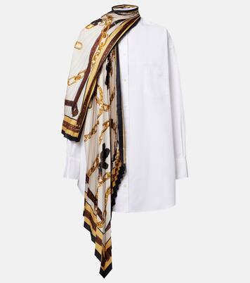 Dasca scarf-detail cotton poplin shirt dress | Acne Studios