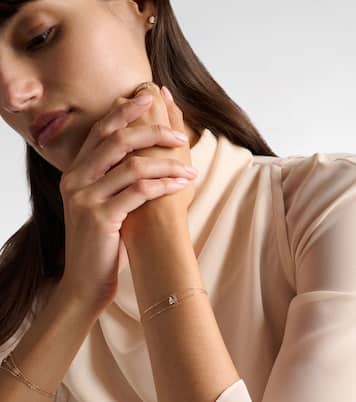 Letters 18kt rose gold bracelet with diamonds | Repossi