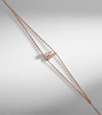 Letters 18kt rose gold bracelet with diamonds | Repossi