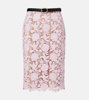 Bleistiftrock aus Häkelstrick | Self-Portrait