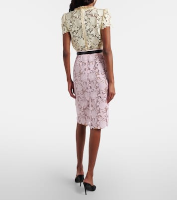 Bleistiftrock aus Häkelstrick | Self-Portrait