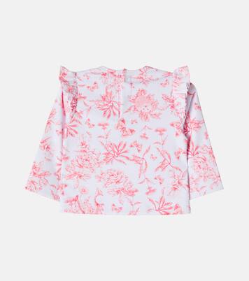 Floral ruffled rashguard top | Tartine et Chocolat