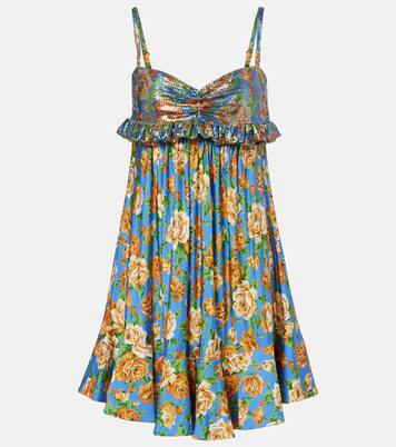 Floral chainmail minidress | Rabanne