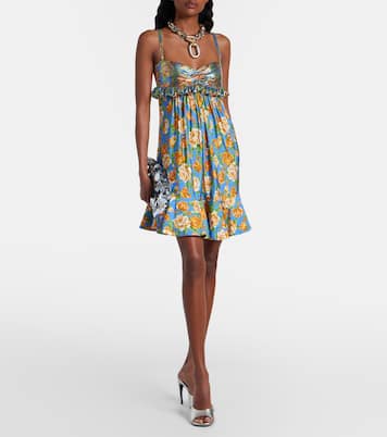 Floral chainmail minidress | Rabanne