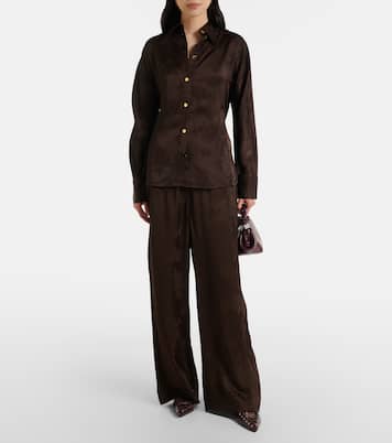 Satin jacquard shirt | Ganni