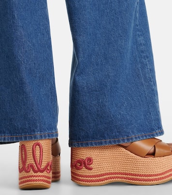 Chloé Sand leather wedge sandals | Chloé