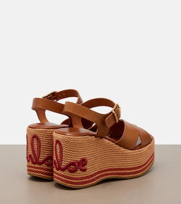 Chloé Sand leather wedge sandals | Chloé