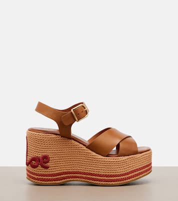 Chloé Sand leather wedge sandals | Chloé