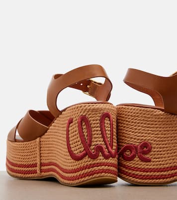 Chloé Sand leather wedge sandals | Chloé