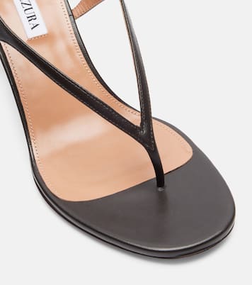 Bikini皮革夹趾凉鞋 | Aquazzura