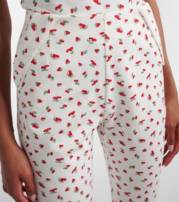 Ebony printed cotton-blend capri pants | Posse