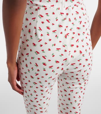 Ebony printed cotton-blend capri pants | Posse