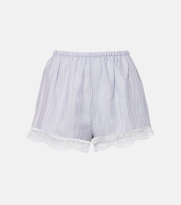 Stripe Lace silk shorts | Frame