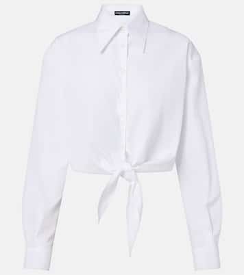 Cropped cotton poplin shirt | Dolce&Gabbana