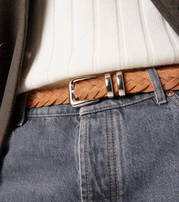 Braided suede belt | Brunello Cucinelli
