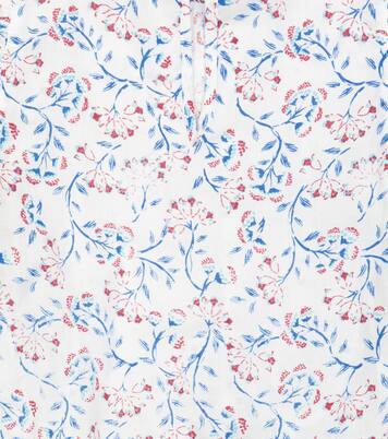 Amber floral-printed pintucked top | Poupette St Barth Kids