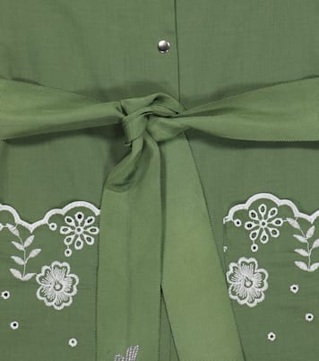 Broderie anglaise cotton playsuit | Monnalisa