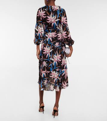 Robe midi Jaxson en crêpe à fleurs | Diane von Furstenberg