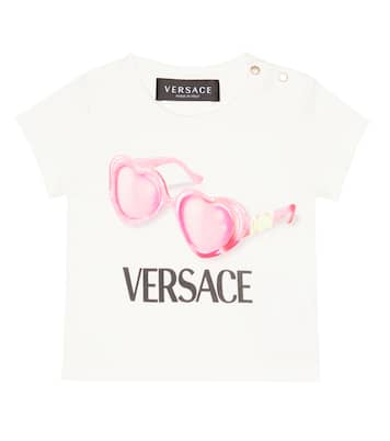 Bébé – T-shirt en coton à logo | Versace Kids