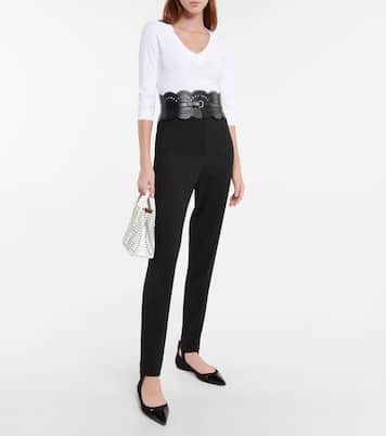 High-rise stirrup wool pants | Alaïa