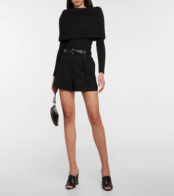 罗纹针织露肩毛衣 | Alaïa