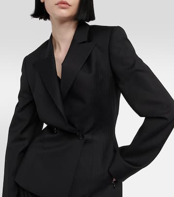 Herringbone wool gabardine blazer | Alaïa