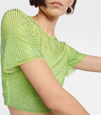 Cropped-Top mit Kristallen | Self-Portrait