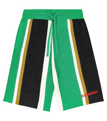 Striped wool and cashmere shorts | Burberry Kids