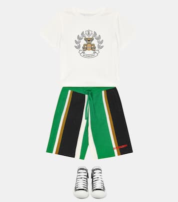 Striped wool and cashmere shorts | Burberry Kids
