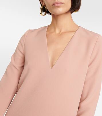 Robe Aleannah en crêpe à plumes | Safiyaa